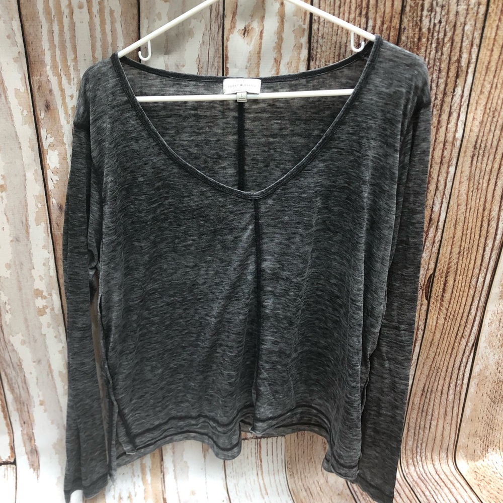 Lucky brand super soft lightweight LS Large top